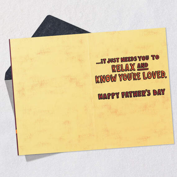 Relax and Know You're Loved Funny Father's Day Card, , large image number 3