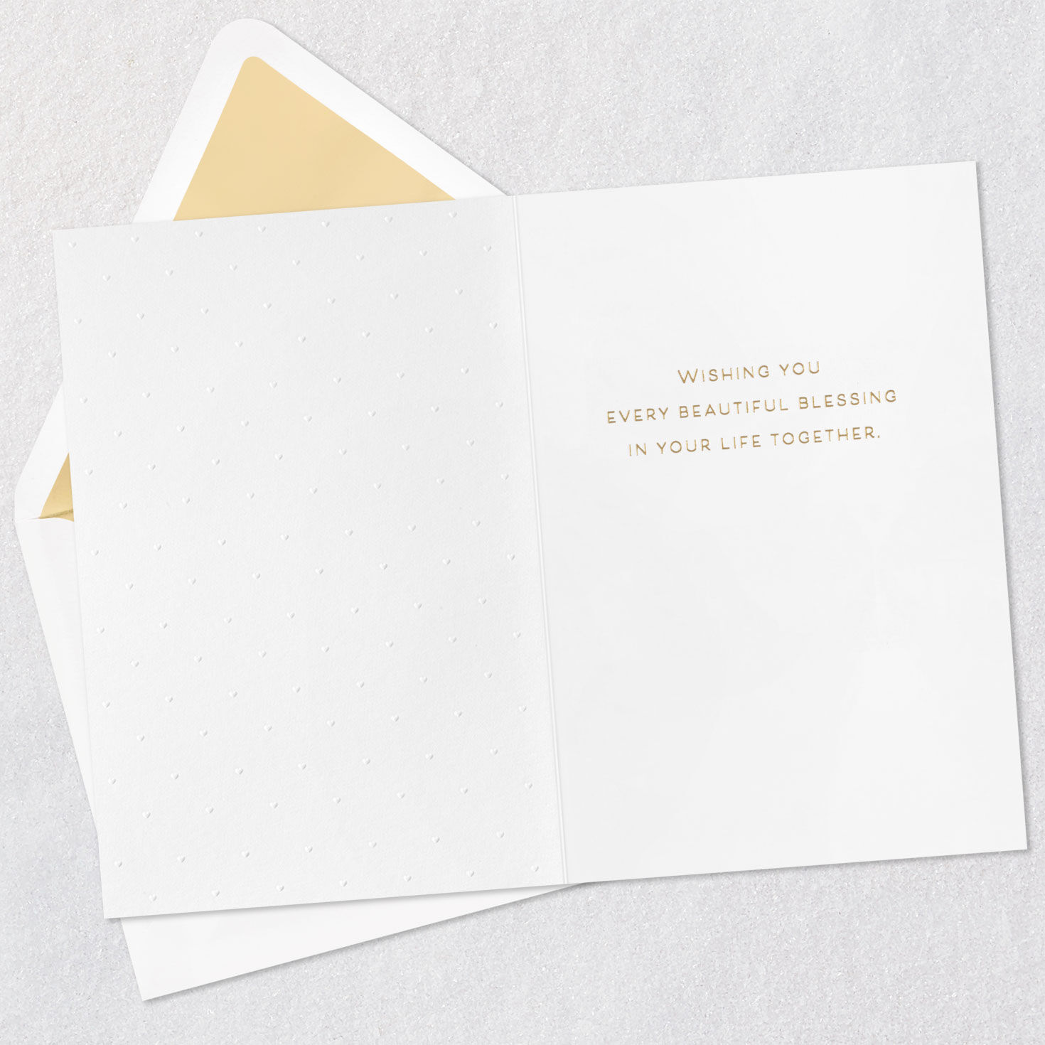 Art Deco Bouquet Wedding Card Open card with envelope image number 3