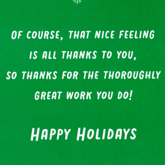 Thanks for Your Great Work Holiday Card for Housekeeper, , large image number 2