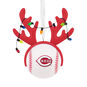 Reds Reindeer Baseball Christmas Ornament Front image number 1