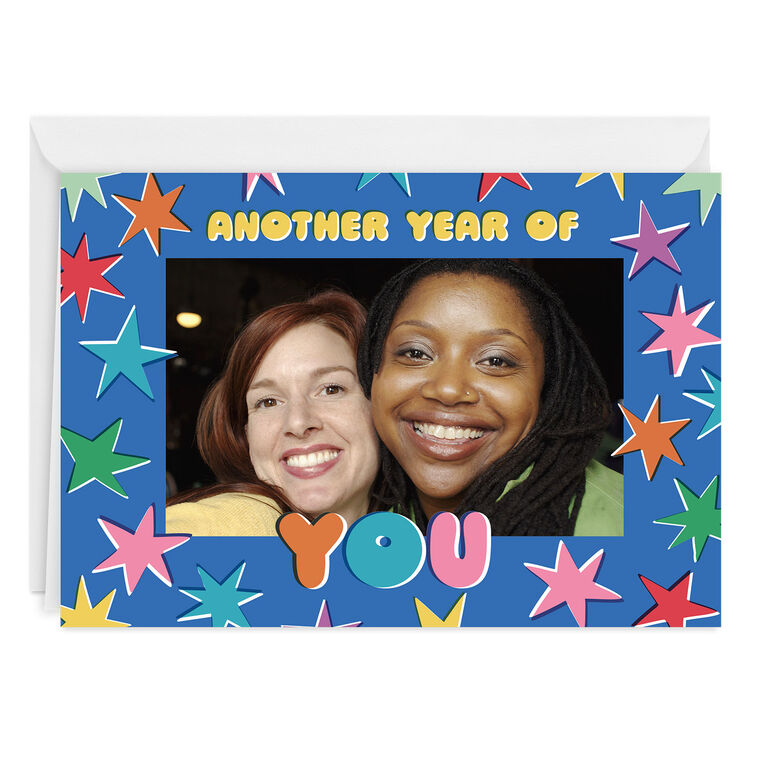 Another Year of You Bright Stars Custom Birthday Card