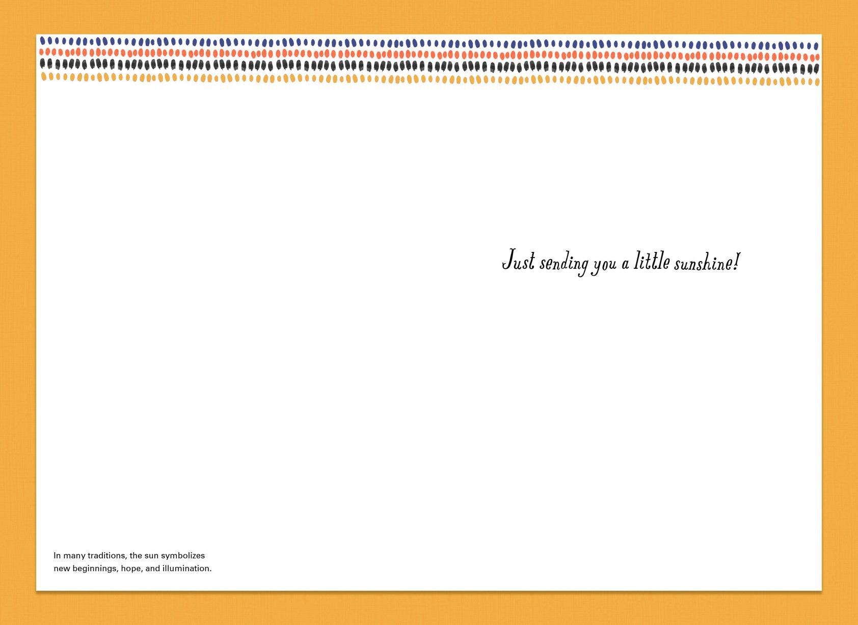 A Little Sunshine Care and Concern Card