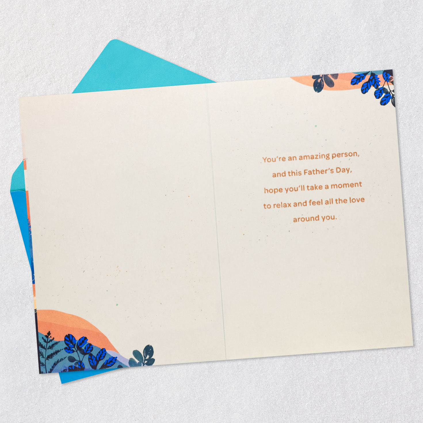 Lakeside Sunset Father's Day Card for Brother Open card with envelope image number 3