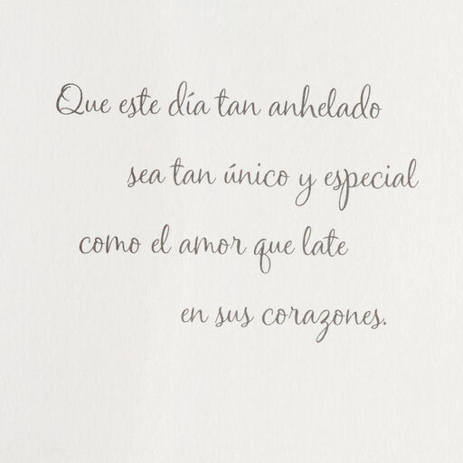 One-of-a-Kind Love Spanish-Language Wedding Card for Couple, 