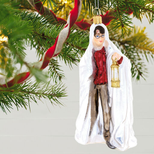Harry Potter™ Using the Invisibility Cloak™ Glass Ornament, 