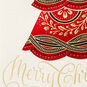 Elegant Gold and Red Tree Christmas Card Card Front Detail image number 4