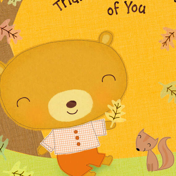 Thankful Thoughts and Love Thanksgiving Card for Kids, , large image number 4