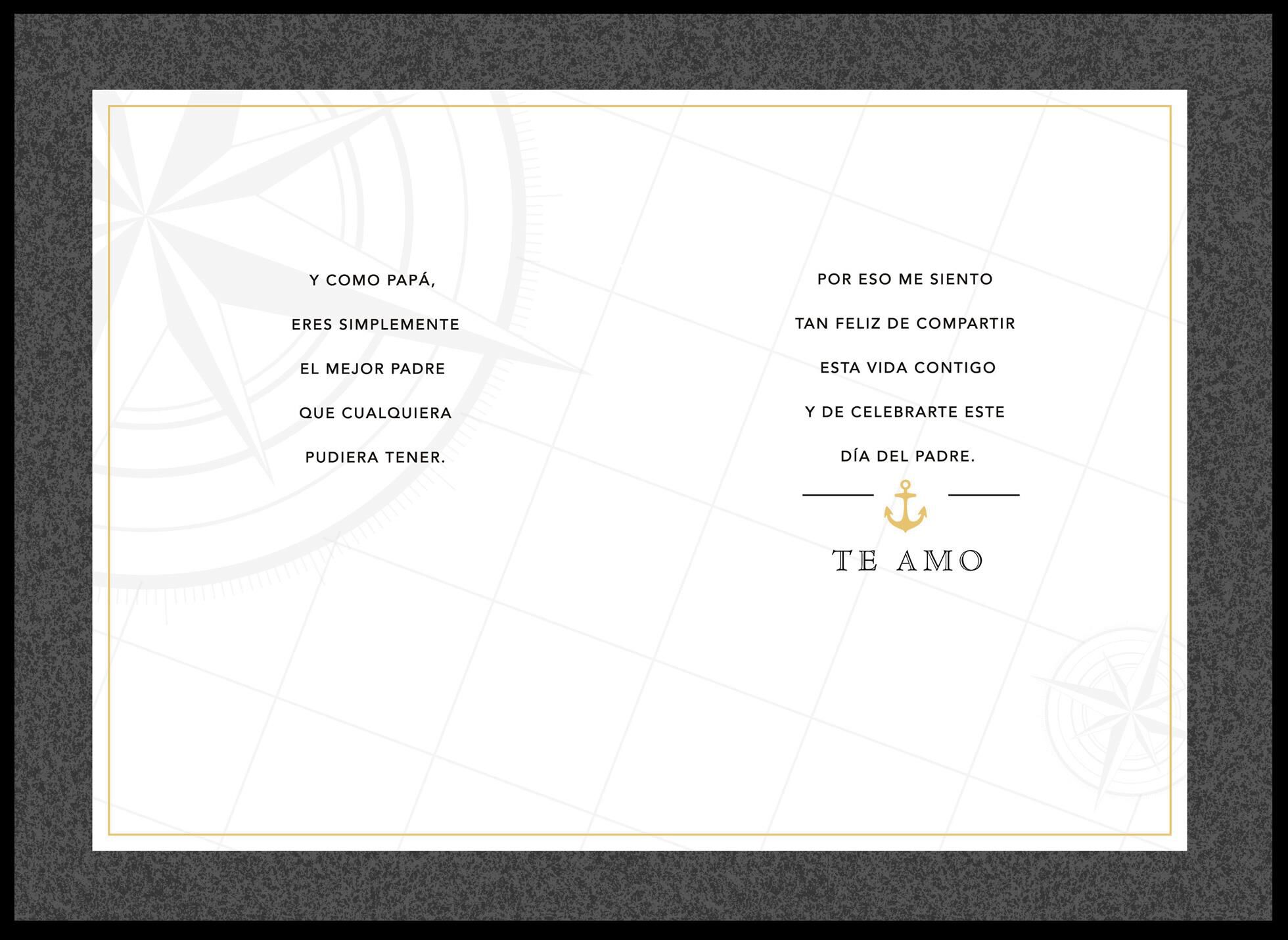 Nautical Spanish-Language Father's Day Card for Husband
