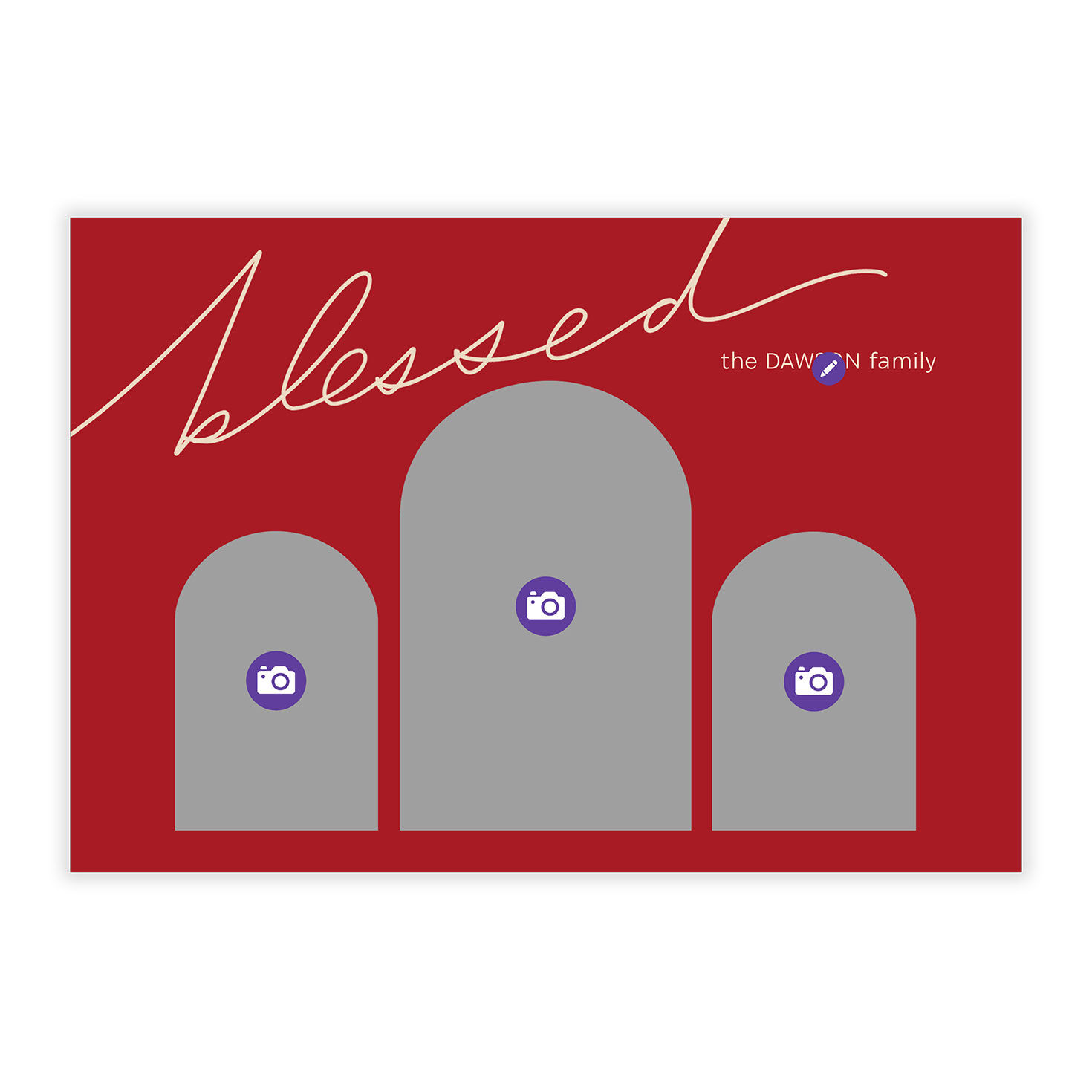 Blessed Arches Flat Christmas Photo Card, , large image number 5
