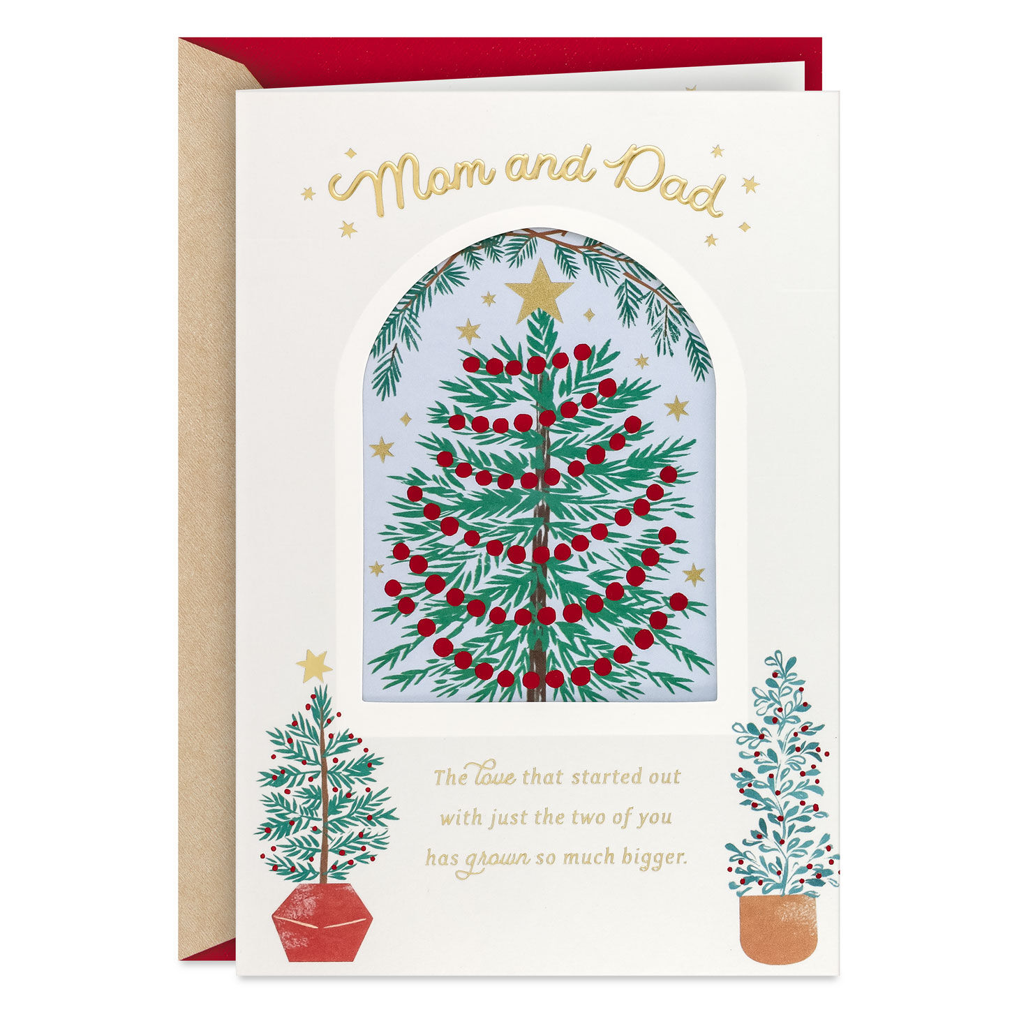 Love That Goes On and On Christmas Card for Mom and Dad