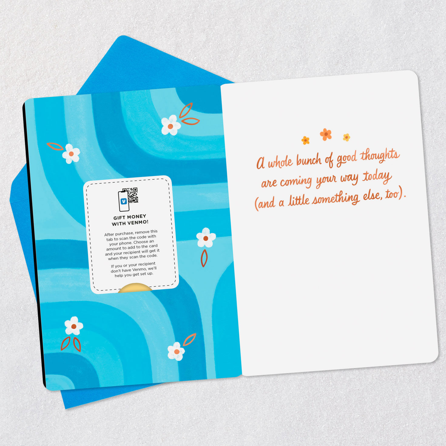Good Thoughts Coming Your Way Venmo Thinking of You Card, , large image number 3