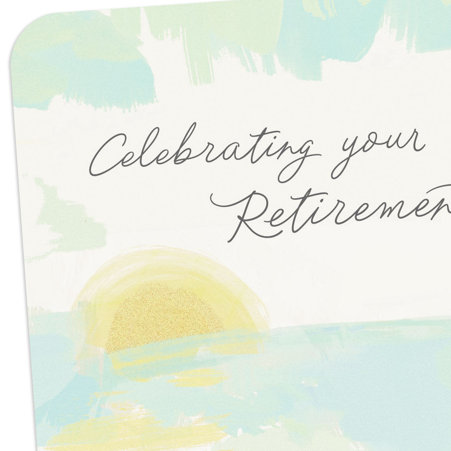 Watercolor Abstract Landscape Retirement Card Card Front Detail image number 4