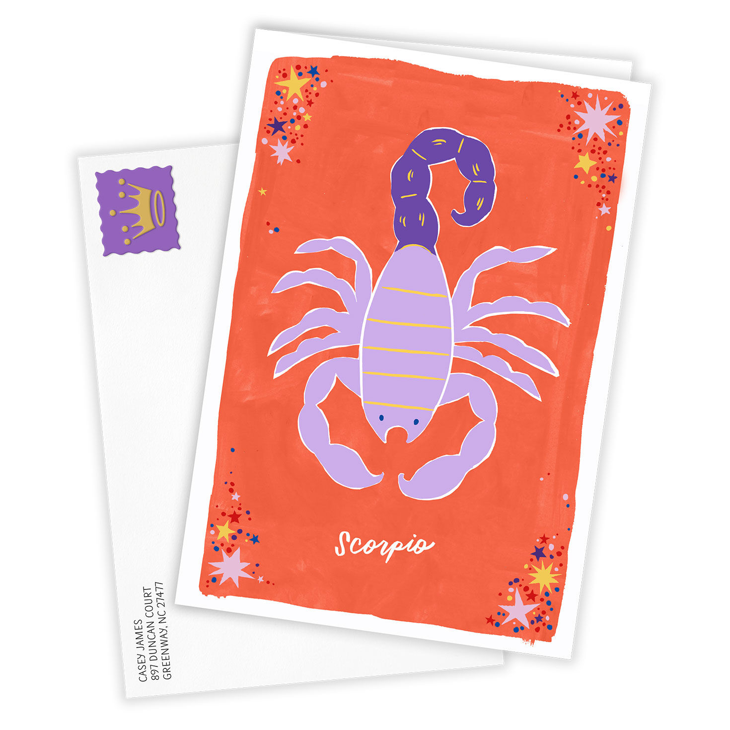 Bold and Bright Scorpio Zodiac Custom Card, , large image number 2
