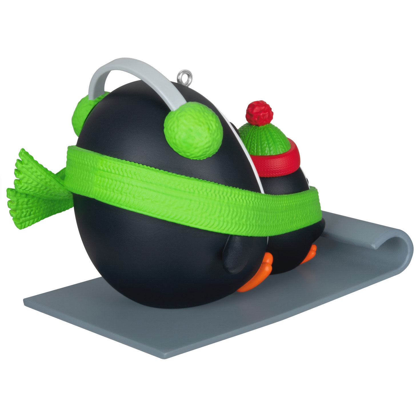 Mom & Me Penguins Sledding 2025 Keepsake Ornament Back image number 6