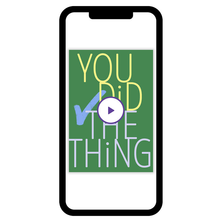 You Did It Checkmark Personalized Congrats Card phone with card front image number 1