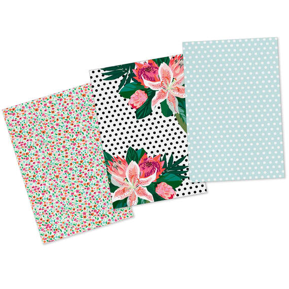 Floral and Polka Dots 3-Pack Medium Gift Boxes, , large image number 5