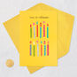 Colorful Candles Happy Birthday Card Card Front with Envelope and Gold Seal image number 5