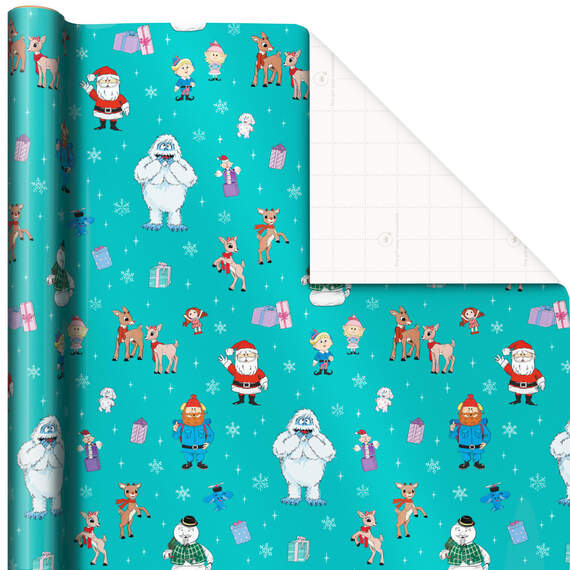Rudolph the Red-Nosed Reindeer® Blue Christmas Wrapping Paper, 30 sq. ft.
