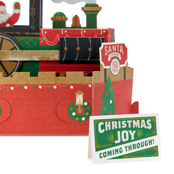 Santa Train Musical 3D Pop-Up Christmas Card With Motion, , large image number 3