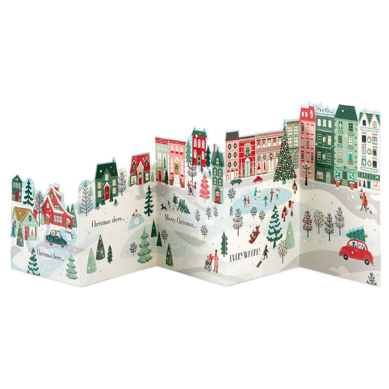Multipanel City Homes Boxed Christmas Cards Pack Card expanded image number 2