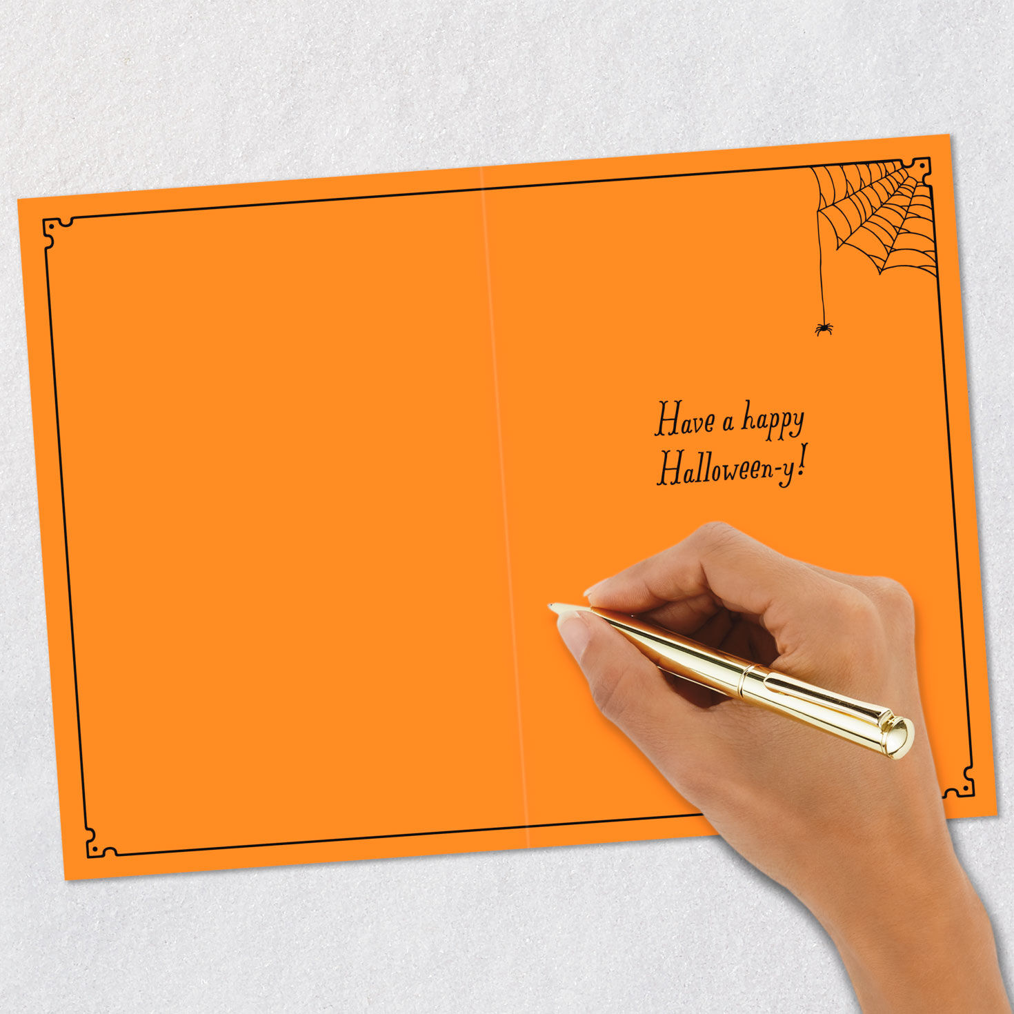 Dachshund Dog and Pumpkin Halloween Card Signing card image number 6