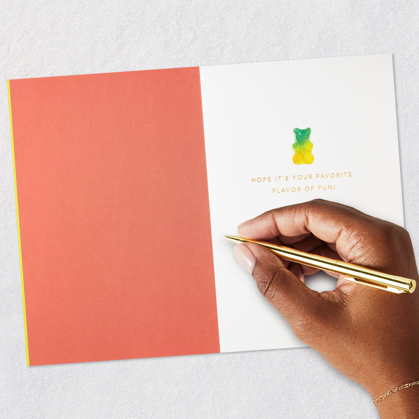 Rainbow Gummy Bears Kids Birthday Card Signing card image number 6