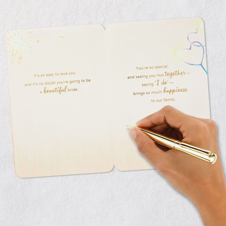 Heart Sparklers Daughter-in-Law Wedding Card  image number 7