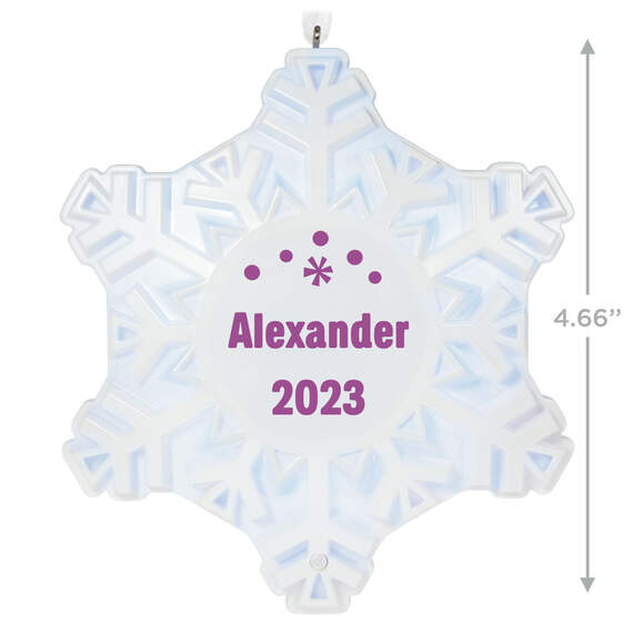 Magic Sparkling Snowflake Block Text Personalized Ornament With Light, , large image number 3