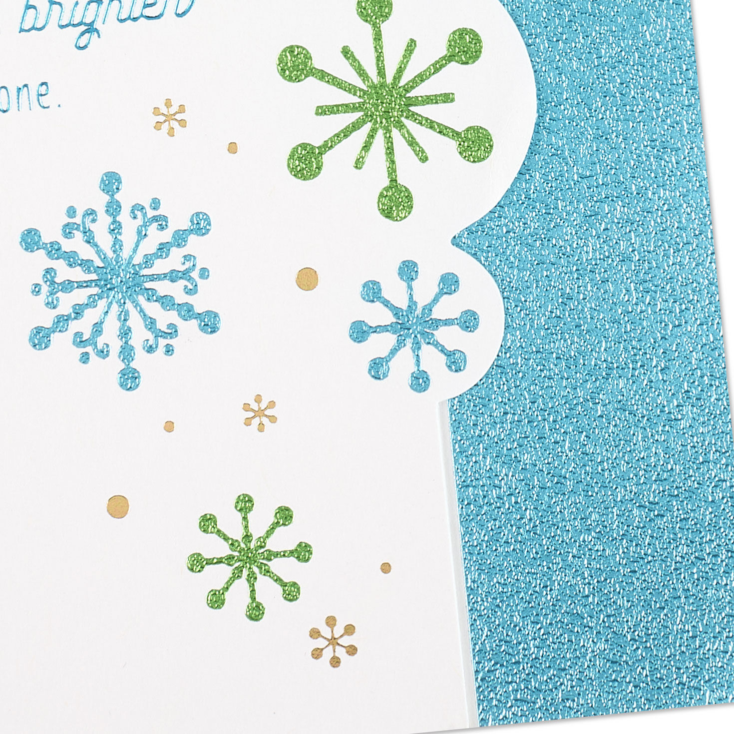 Blue Snowflakes Christmas Card Card Front Detail image number 5