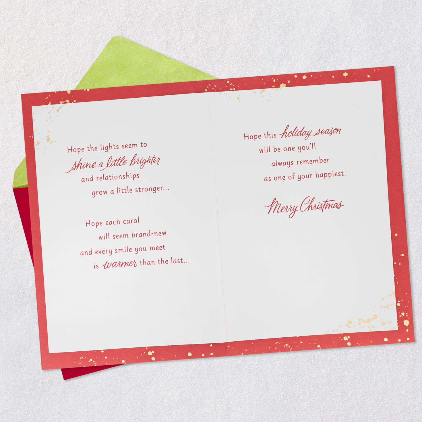 Ornaments with Gold Tassel Meaningful Christmas Card Open card with envelope image number 4