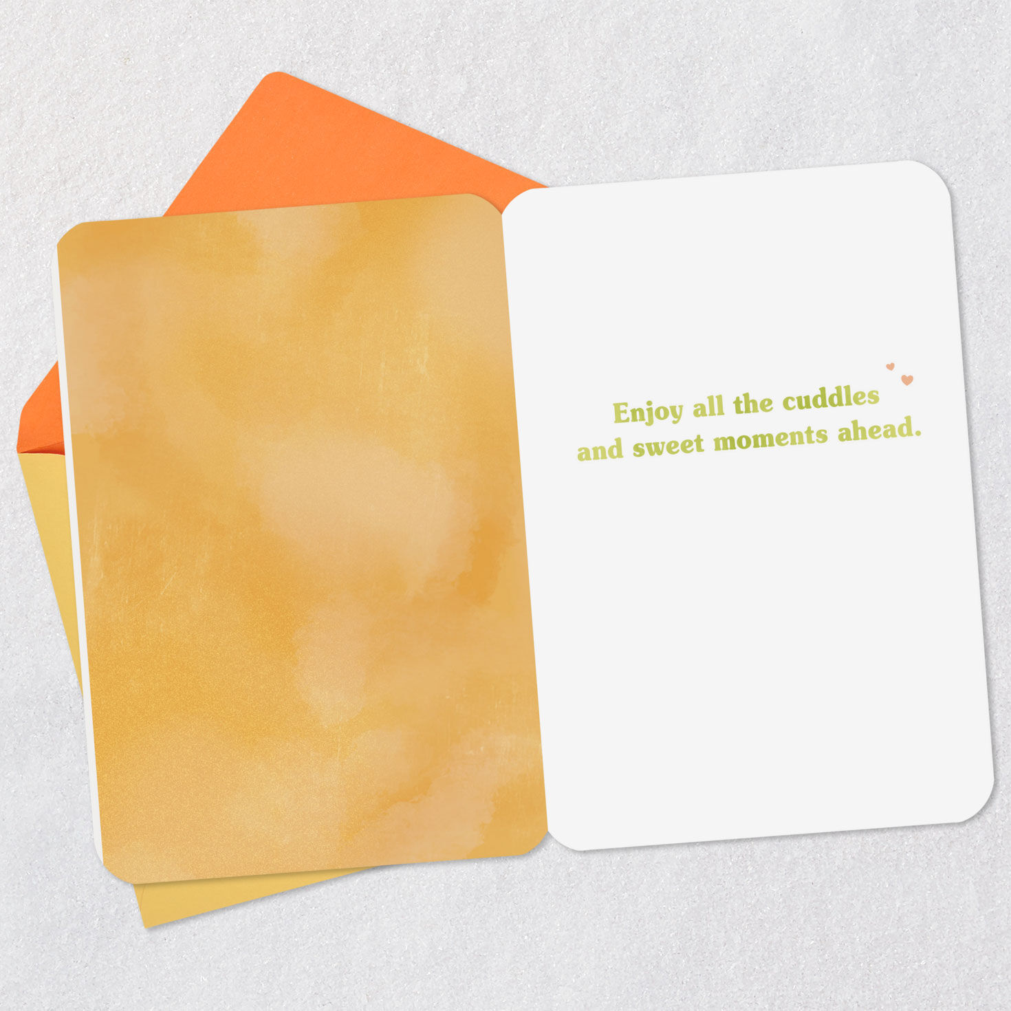 Promoted to Grandparents New Grandbaby Card Open card with envelope image number 3