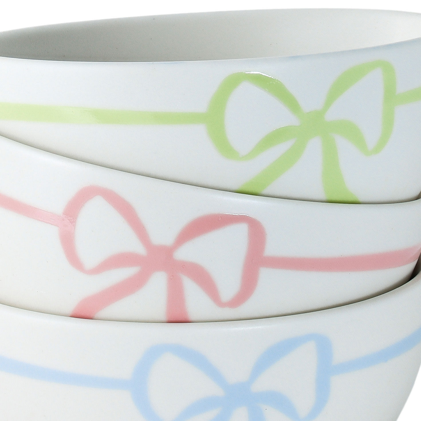 Set of 3 Small Serving Bowls With Bow Designs  image number 5