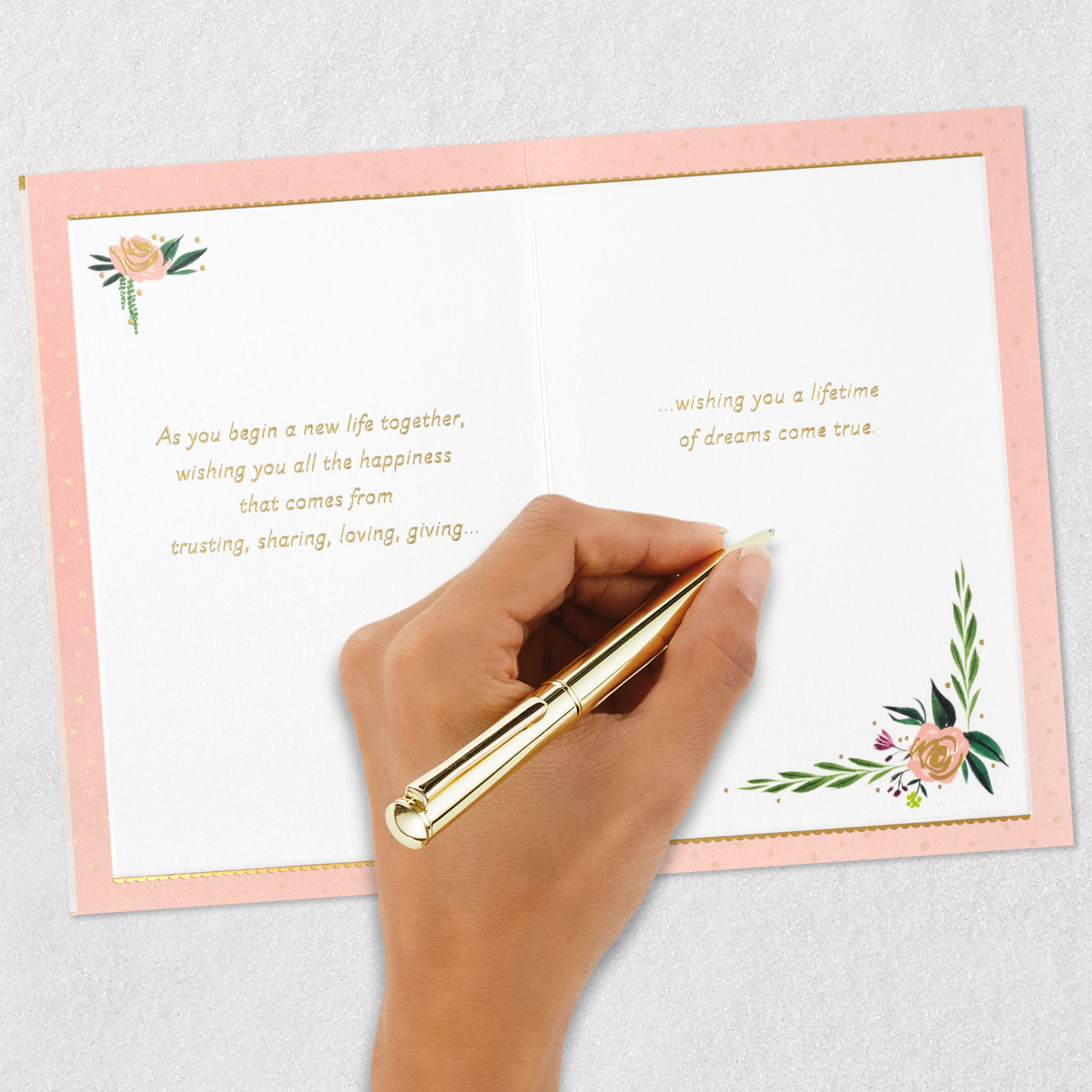 Floral Cake Wedding Congratulations Card Signing card image number 7