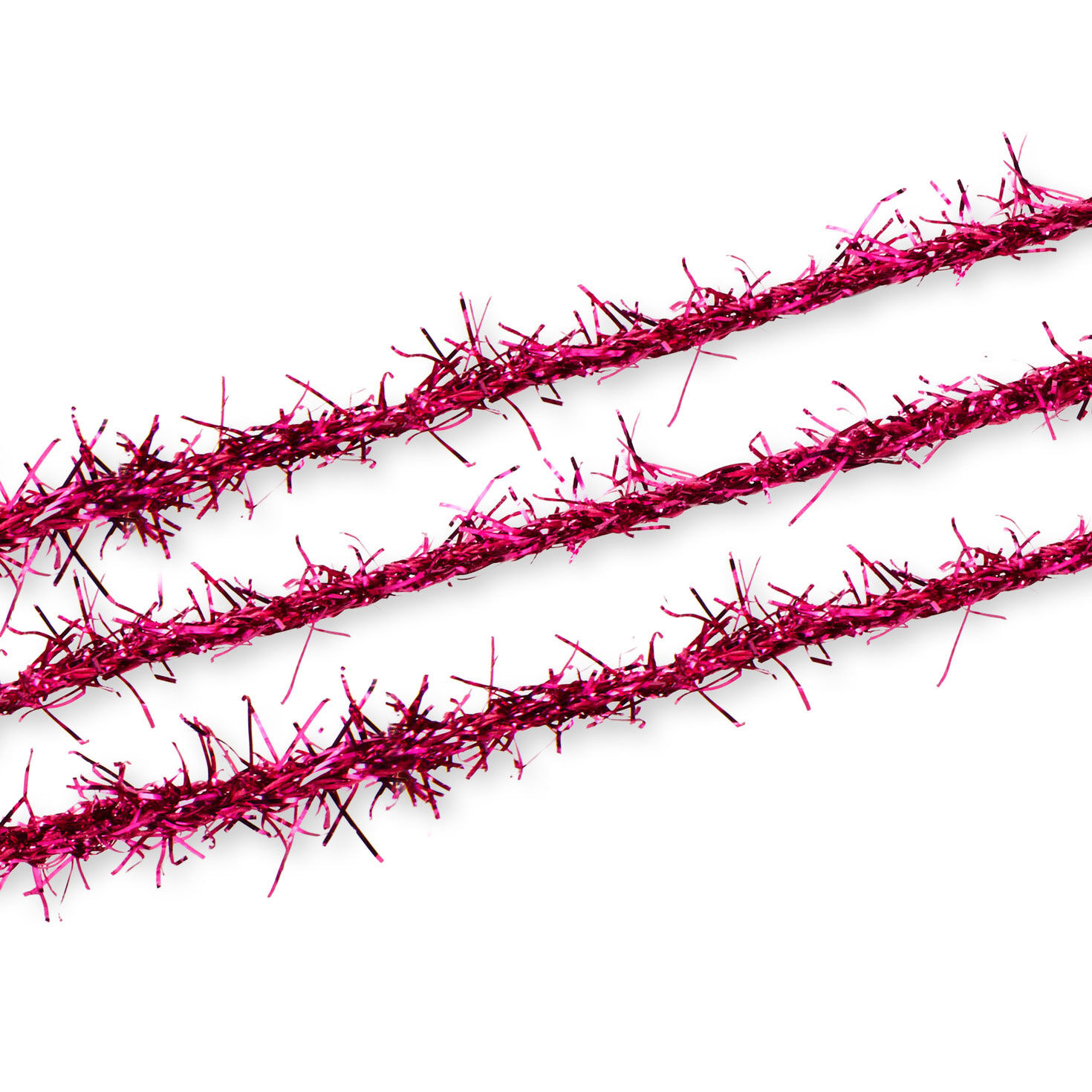 Sparkly Hot Pink Tinsel Yarn on Spool upclose view image number 4