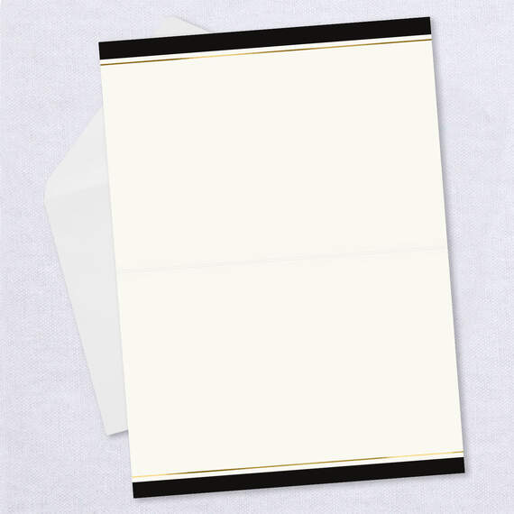 Black & Gold Folded Wedding Photo Card, , large image number 2