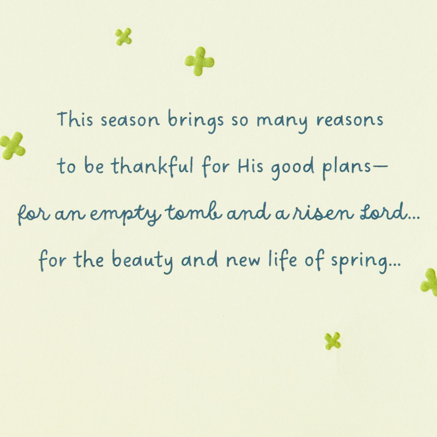 Trees on Blue Religious Easter Card for Husband Sentiment image number 2