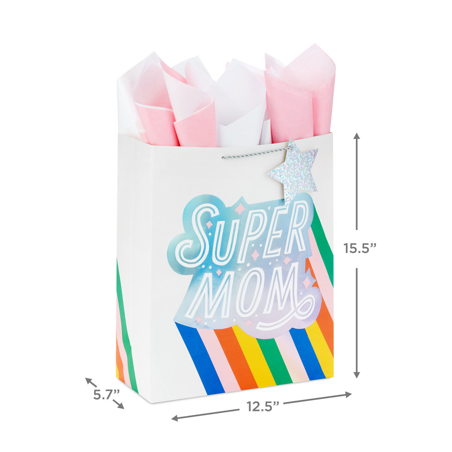 15.5" Super Mom Extra-Large Gift Bag With Tissue Paper for only USD 6.99 | Hallmark