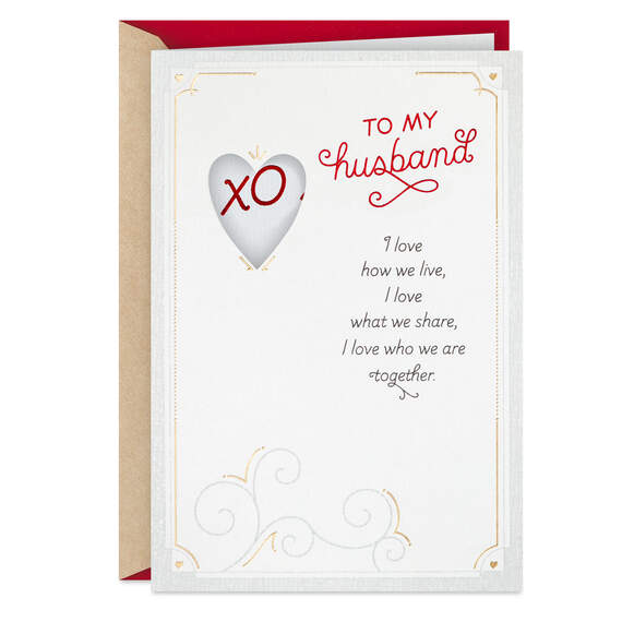 XO Heart Love You Valentine's Day Card for Husband