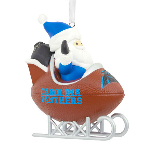 NFL Carolina Panthers Santa Football Sled Hallmark Ornament, 