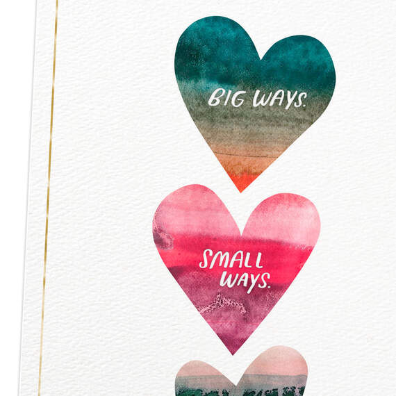 Watercolor Hearts Love Card, , large image number 4