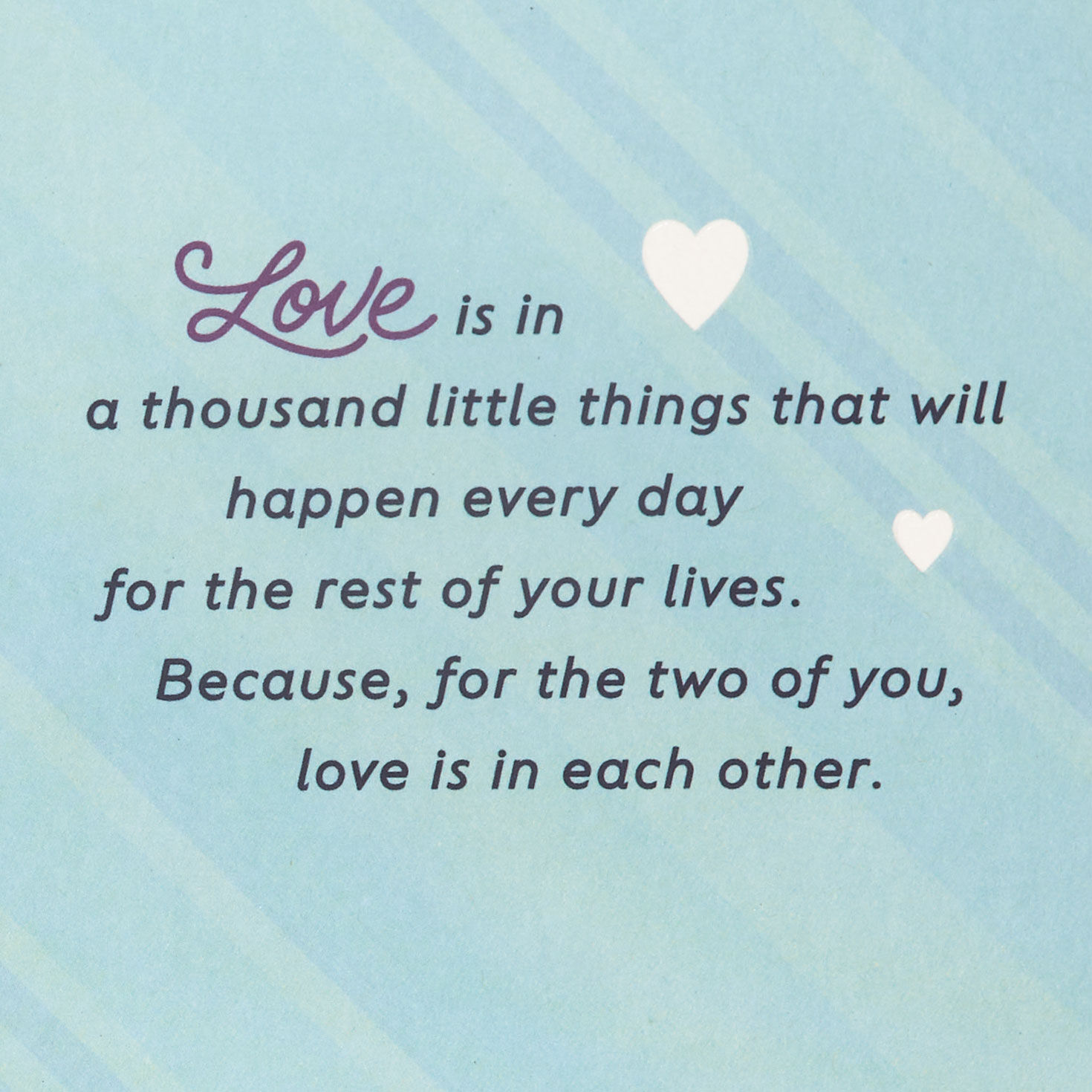 Love Is in Each Other Anniversary Card for Couple, , large image number 3
