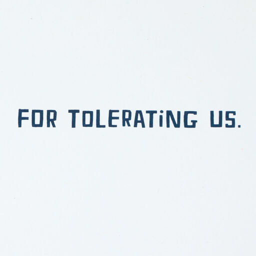 Thank You for Tolerating Us Funny Boss's Day Card, 