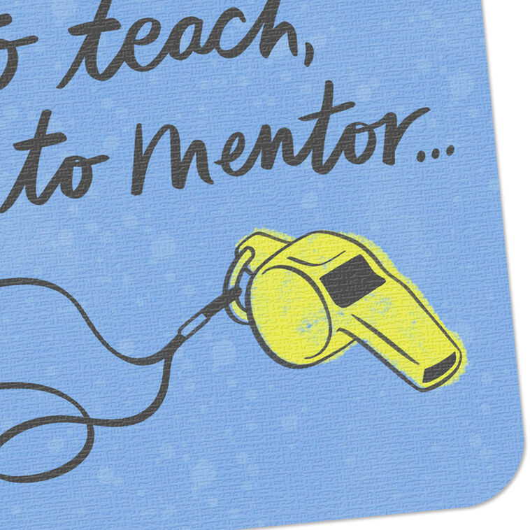 Sports Whistle on Blue Coach Thank You Card Card Front Detail image number 4