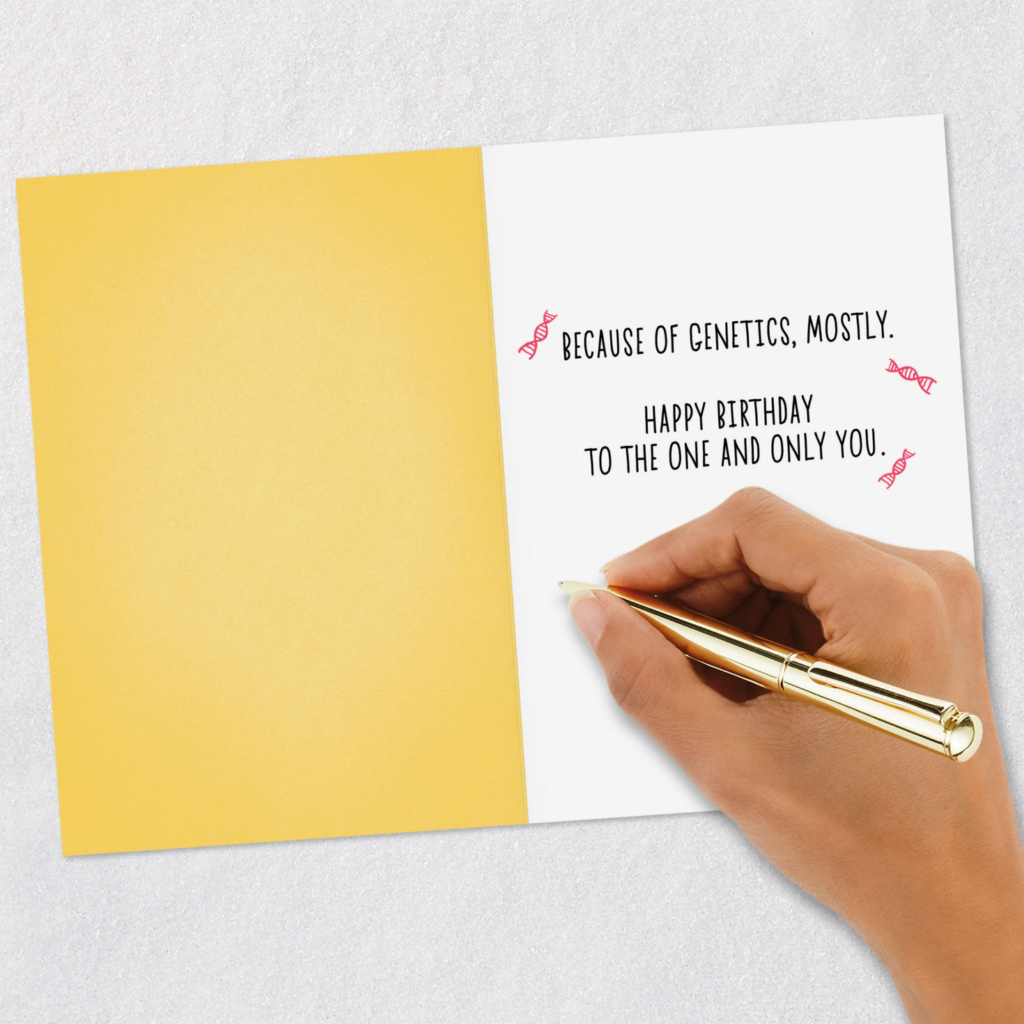 Genetic DNA Helix Funny Birthday Card Signing card image number 6