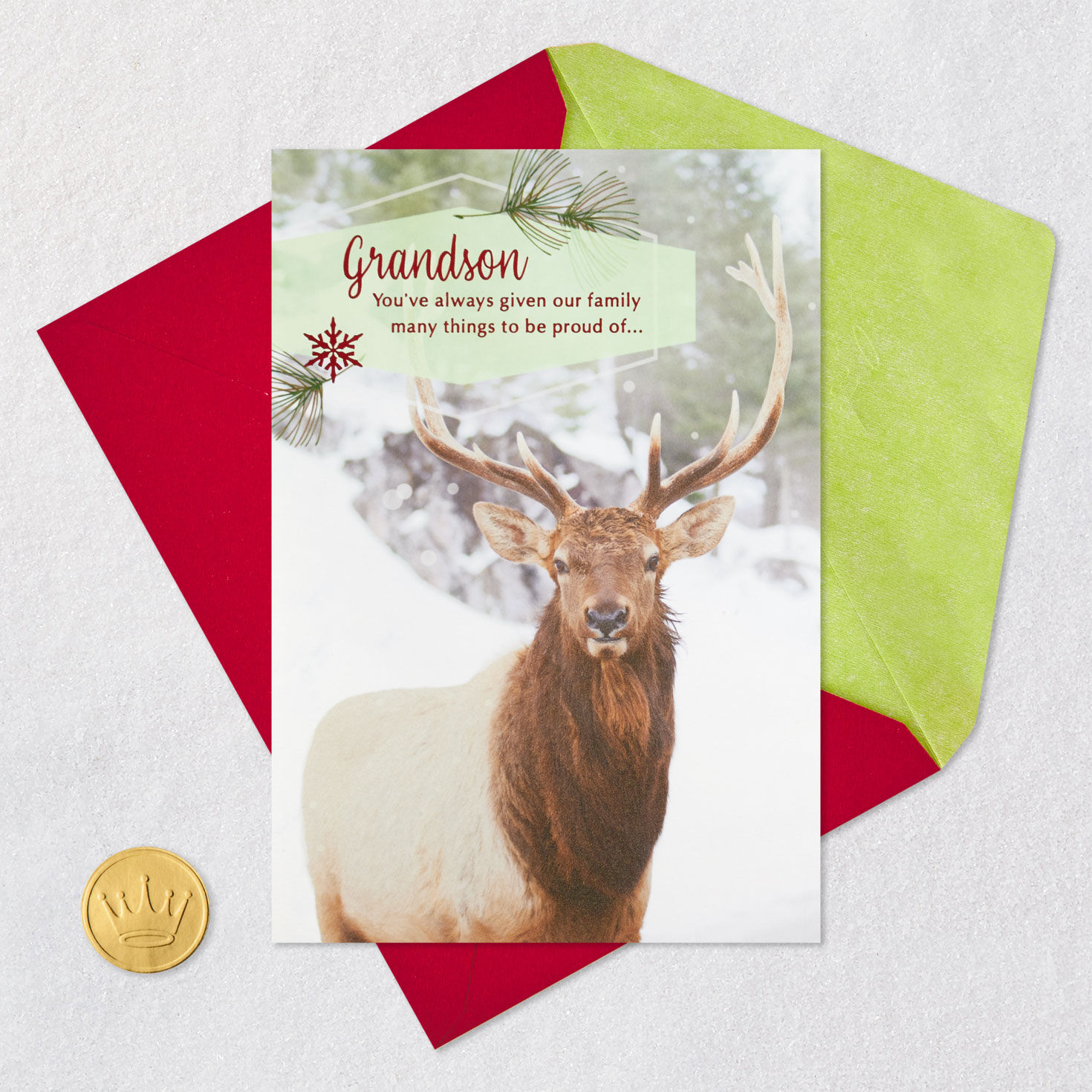 So Proud of the Man You've Become Christmas Card for Grandson, , large image number 5