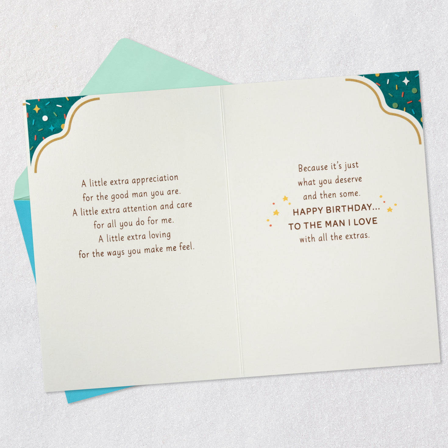 A Little Extra for the Man I Love Romantic Birthday Card for Him, , large image number 4