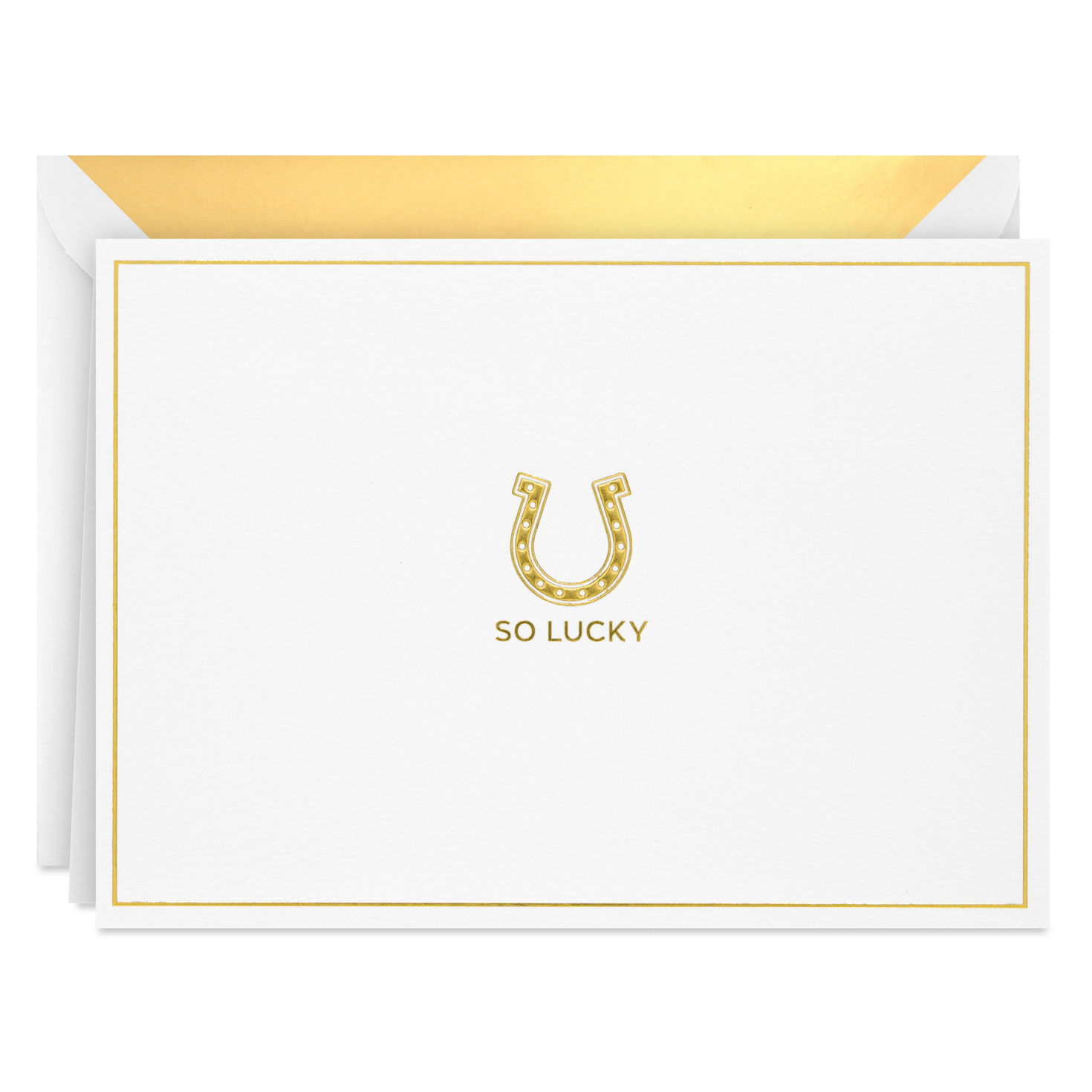 Lucky Horseshoe Boxed Blank Note Cards Pack card front image number 2