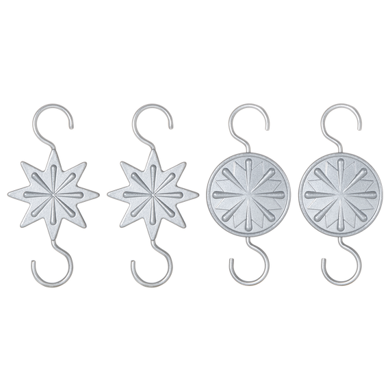 Mini Star Metal Ornament Hooks, Set of 4, , large image number 5