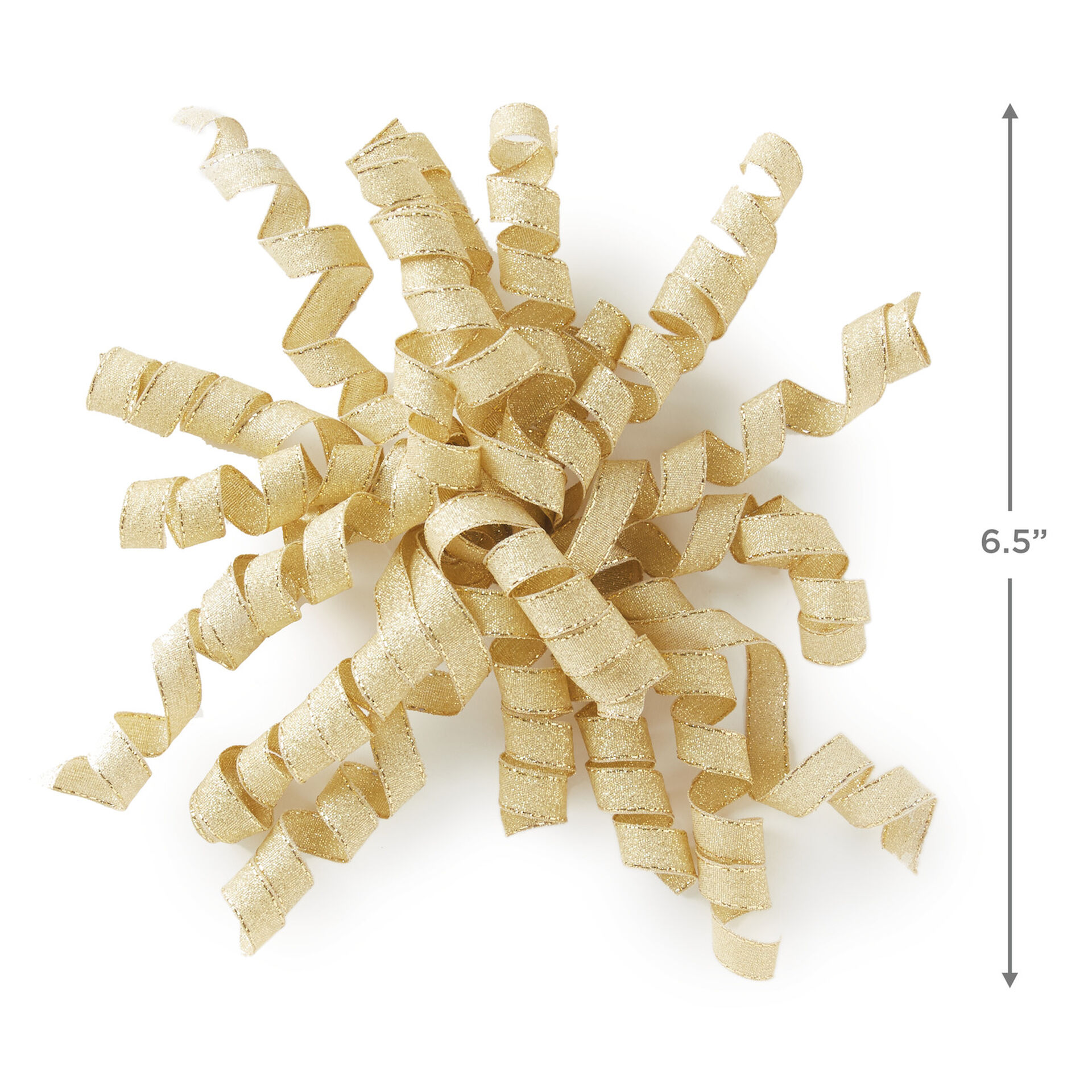 Gold Metallic Curly Ribbon Gift Bow, 7.5" Bows & Ribbons Hallmark