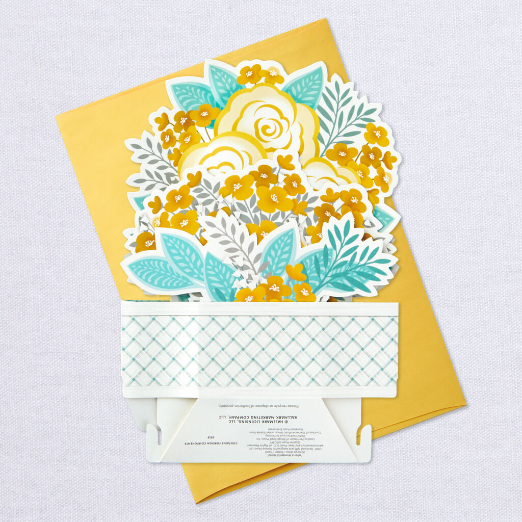 Butterfly Bouquet 3d Pop Up Musical Anniversary Card With Light